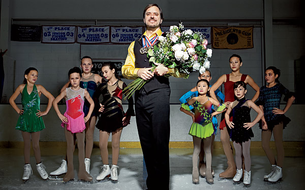 Who you calling Ice Princess?: Bryan Smith didn’t intend to become a competitive figure skater. Pictured at Johnny’s IceHouse with none of his would-be rivals
