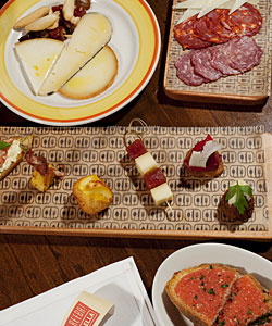 Spanish cheeses, meats, and other assorted goodies