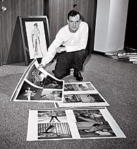 Hefner scans photos shot for Playboy in 1961