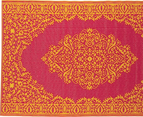 Indoor-outdoor pink rug