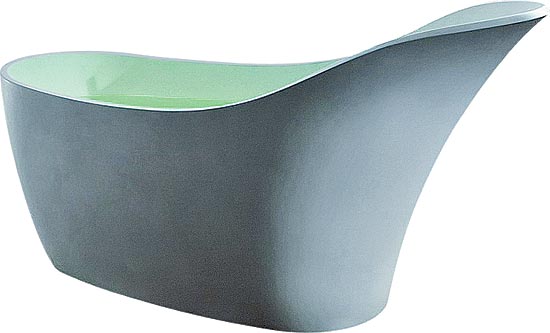 Matte-finish tub