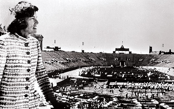 Eunice Kennedy Shriver overlooking Soldier Field