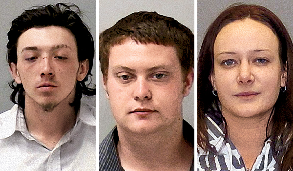 FATAL ATTRACTION: The fates of the three young people now charged in this case—(right, from top) Nathan Green, 23; Jordan Billek, 19; and Lindsey Parker, 23—converged one weekend at the opulent St. Charles mansion of Parker’s mother and stepfather.