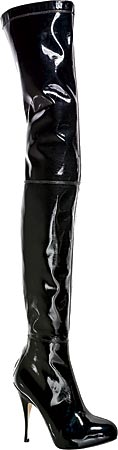 MUST-HAVE ITEM BRIAN ATWOOD black patent leather New Davis boots ($917), at Saks Fifth Avenue, 700 North Michigan Avenue