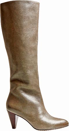BANANA REPUBLIC smoke leather Cinty boots ($225), at Banana Republic, 900 North Michigan Avenue and other locations.