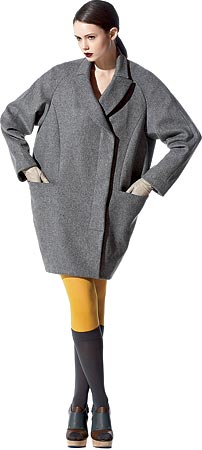 ACNE wool coat ($710), available at Hejfina, 1529 North Milwaukee Avenue