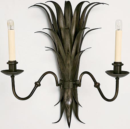 Hand-forged iron Salon sconce