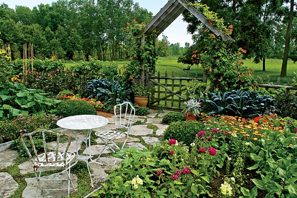 Frank Mariani, Jr.'s own vegetable and cutting garden