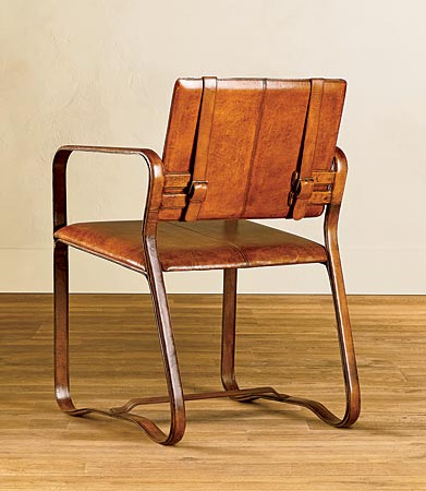 Leather buckle chair