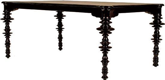 Black-lacquered birch Phillipe dining table