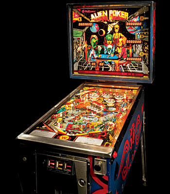 Alien Poker pinball game