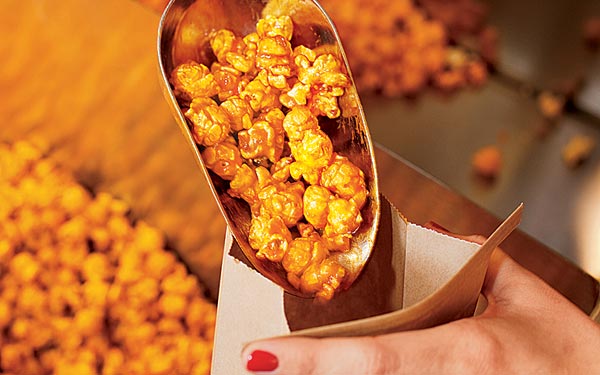 Cheese-covered caramel corn from Pop This!