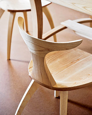 Handcrafted wooden chair from Thos. Moser