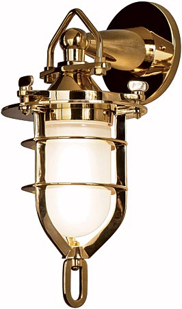 Boathouse polished brass sconce