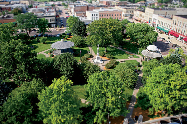 Woodstock's town square