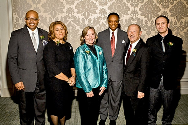The 2009 honorees: (from left) Ronald Holt, Annette Nance-Holt, Sara Foszcz, Ramsey Lewis, Sam Harris, and Grahm Balkany. For more photos, click the thumbnails in the gallery below.