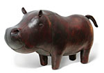 Leather hippo at Jonathan Adler