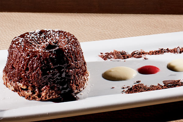 Chocolate lava cake from Accanto