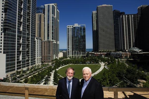 James Loewenberg, standing in front of Lakeshore East