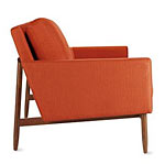 Orange, 1960's style sofa