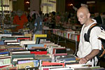 Patrons at the book fair