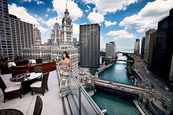 The Terrace at the Trump, view of the Chicago skyline
