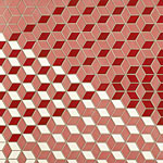 Pink, red, and white tile geometric tile pattern by Dwell Patterns
