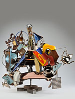 A found-object assemblage by San Francisco artist Robert Hudson