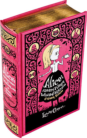 Leather-bound Alice’s Adventures in Wonderland & Other Stories, the complete works of Lewis Carroll, with illustrations by John Tenniel