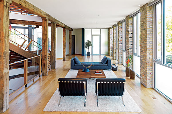 Architect Mark Peters' living room