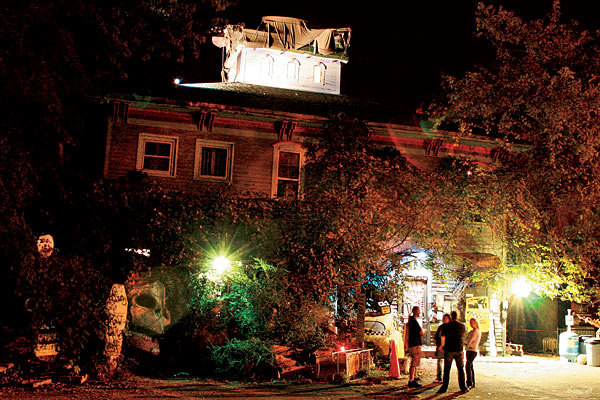The haunted house at Raven's Grin Inn, located in Mount Carroll, Illinois