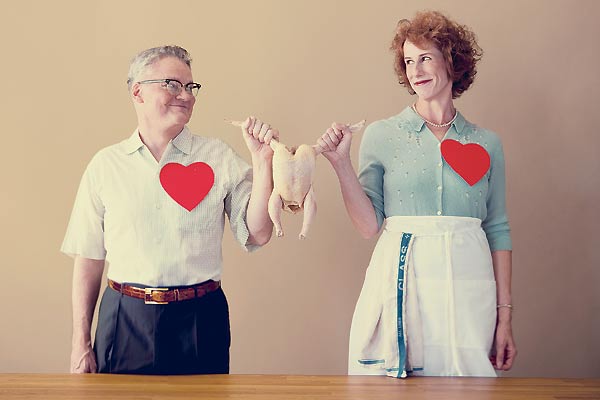 Torrey Hanson and Karen Janes Woditsch as Paul and Julia Child