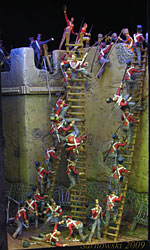 DeRogatis's diorama of British troops storming the Spanish fortress of Badajoz during the Napoleonic wars