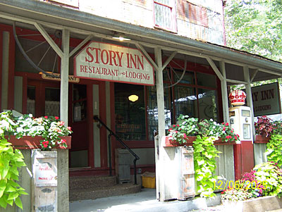 The exterior of Story Inn, located in Nashville, Indiana