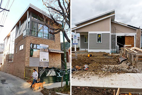 Green homes, located in Bucktown and Waukegan