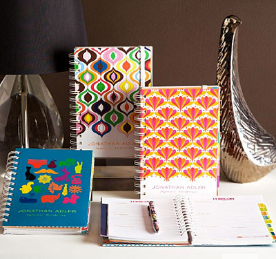 Colorful planners at Jonathan Adler