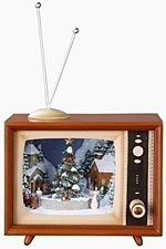 Retro television set from Gethsemane Garden Center's Wild Pansy Gift Shop