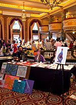 Various artwork at SAIC's Holiday Art Sale