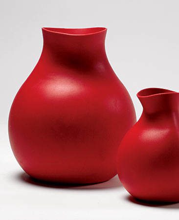 Reshapable unbreakable rubber vases by Menu