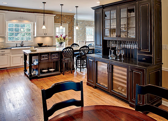 A dog dining area incorporated with the new kitchen