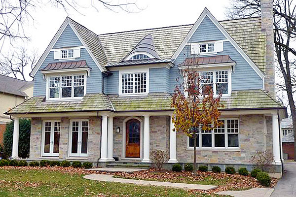 15-room Nantucket-style house, located in Winnetka