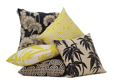 Florence Braodhurst pillows, at Urban Source