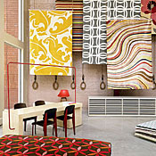 A display of rugs at The Rug Company