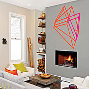 A geometric wall drawing by Alex Menocal