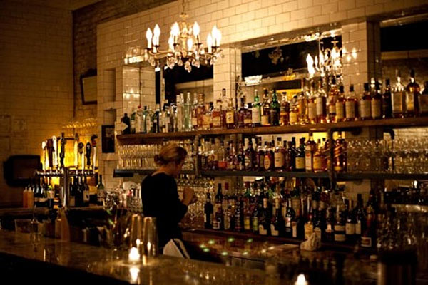 The interior of Maude's Liquor Bar