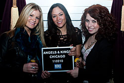 Event patrons taking an Angels & Kings 'mug shot'