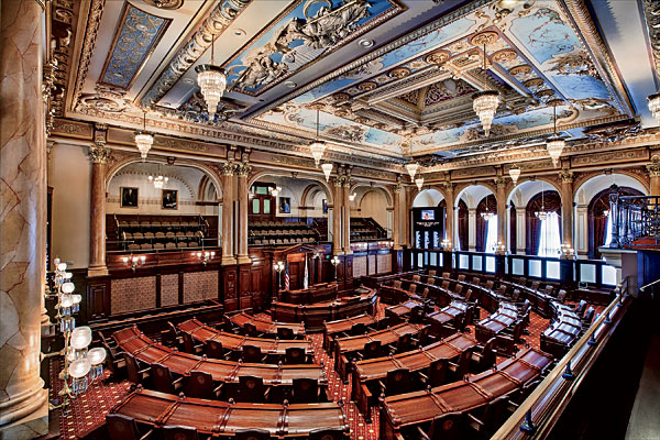 The Senate chamber in Springfield