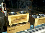 Wine crate dog bowls from Dog-a-Holics