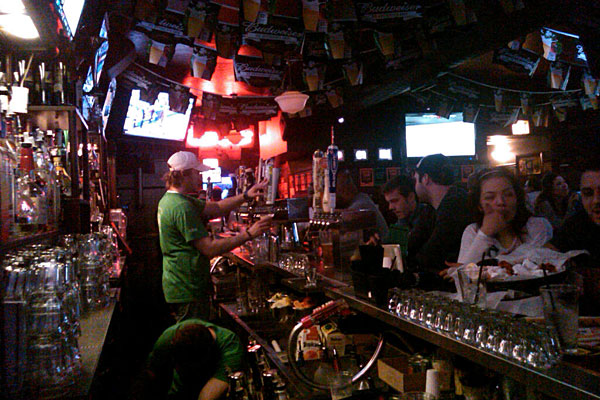 The busy bar at McGee's