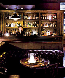 The interior of Maude's Liquor Bar